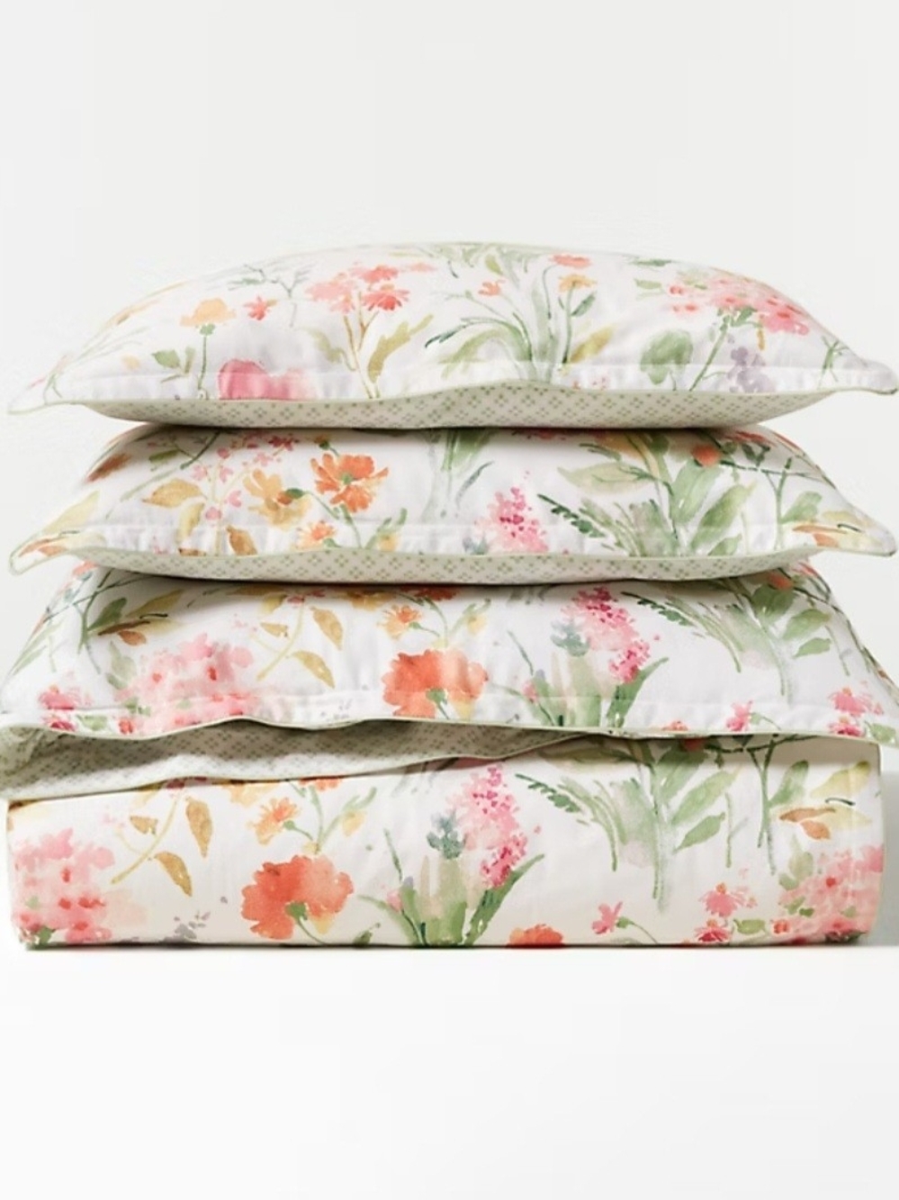Ralph Lauren Marguerite Floral FULL / QUEEN Duvet Cover & Shams Set Green Multi